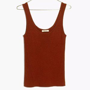 Madewell Red Ribbed Sweater Tank